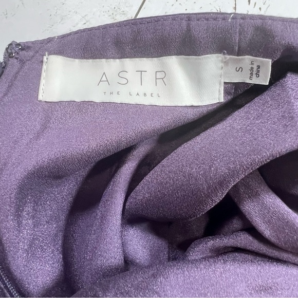 ASTR | Shimmery Iridescent Fairy Cut Out Shivani Slip Dress Lavender Shine | S - Picture 12 of 15